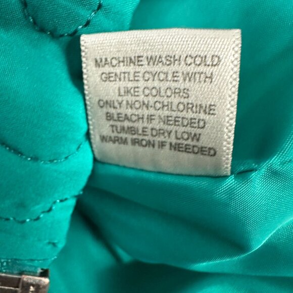 Christopher & Banks Quilted Green Vest With Zippered Pockets Size S - Picture 6 of 6